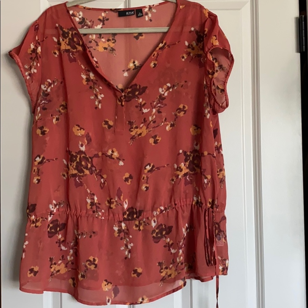 Cute fall patterned waist cinching top